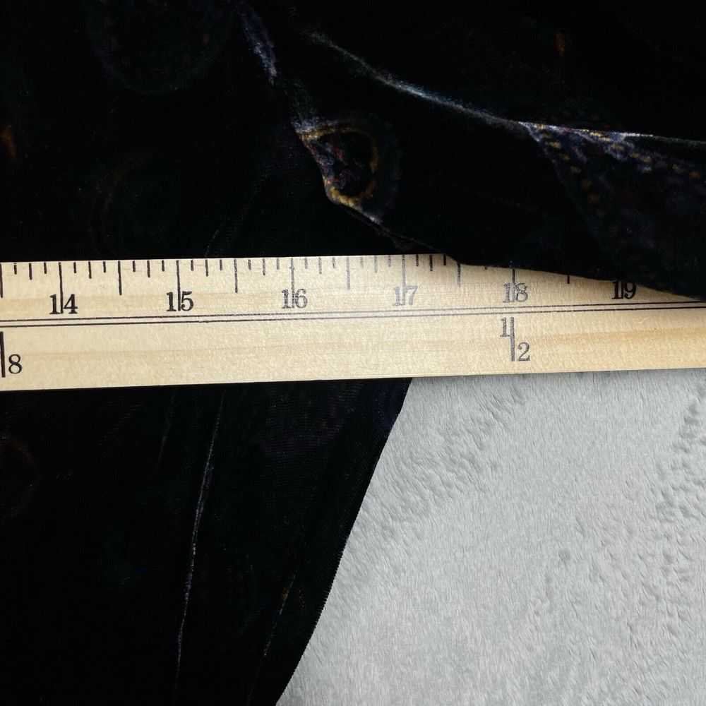 Zara Black Velvet Paisley Mini Dress - Picture 4 of 6